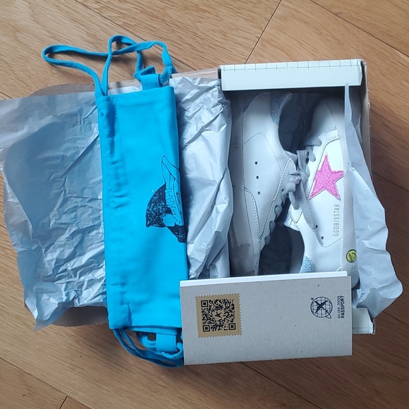 COPY - GOLDEN GOOSE PINK GLITTER STAR SUPERSTAR SNEAKERS KIDS -NEW - Picture 13 of 13